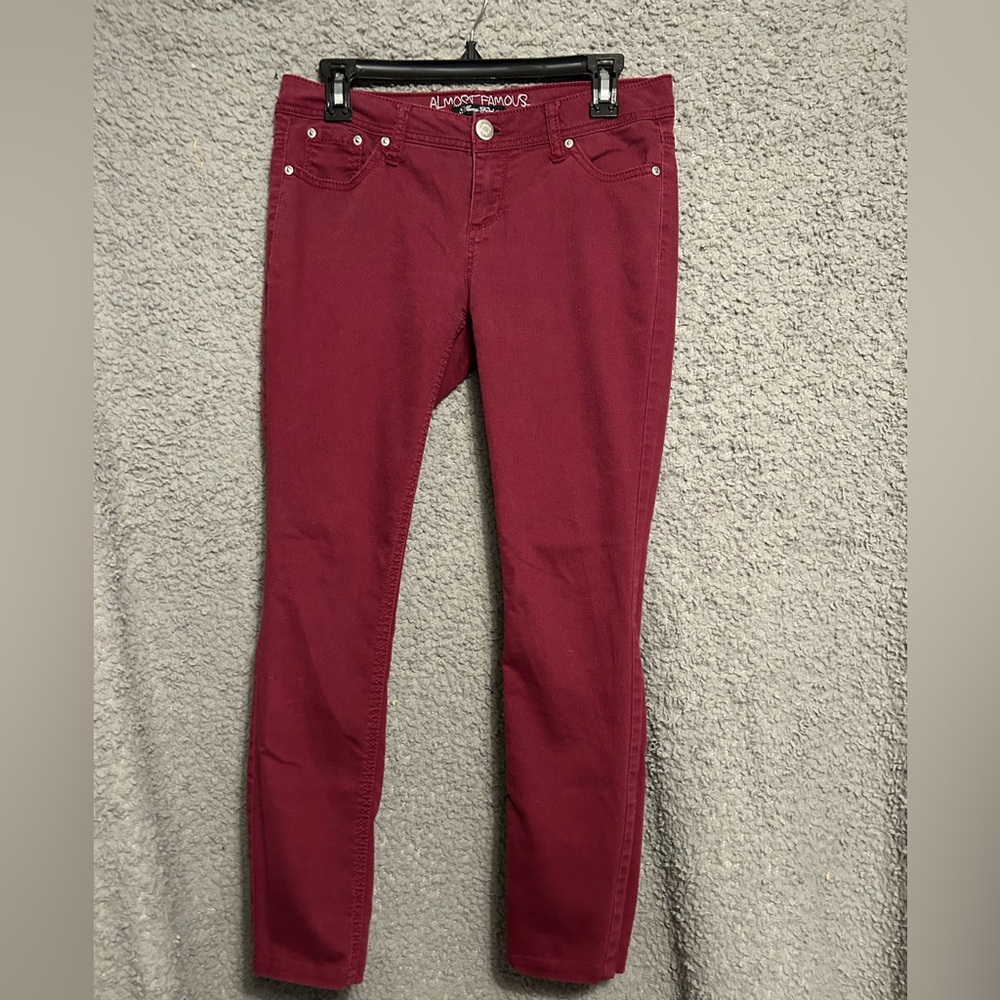Almost Famous Deep Red Skinny Jeans